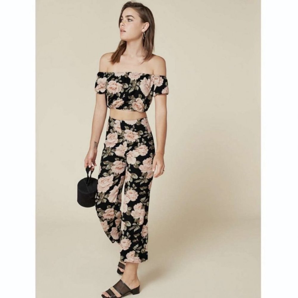 Reformation Annabelle Two Piece Pants Top Set Roma